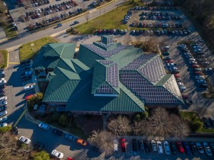 Solar panels on roof